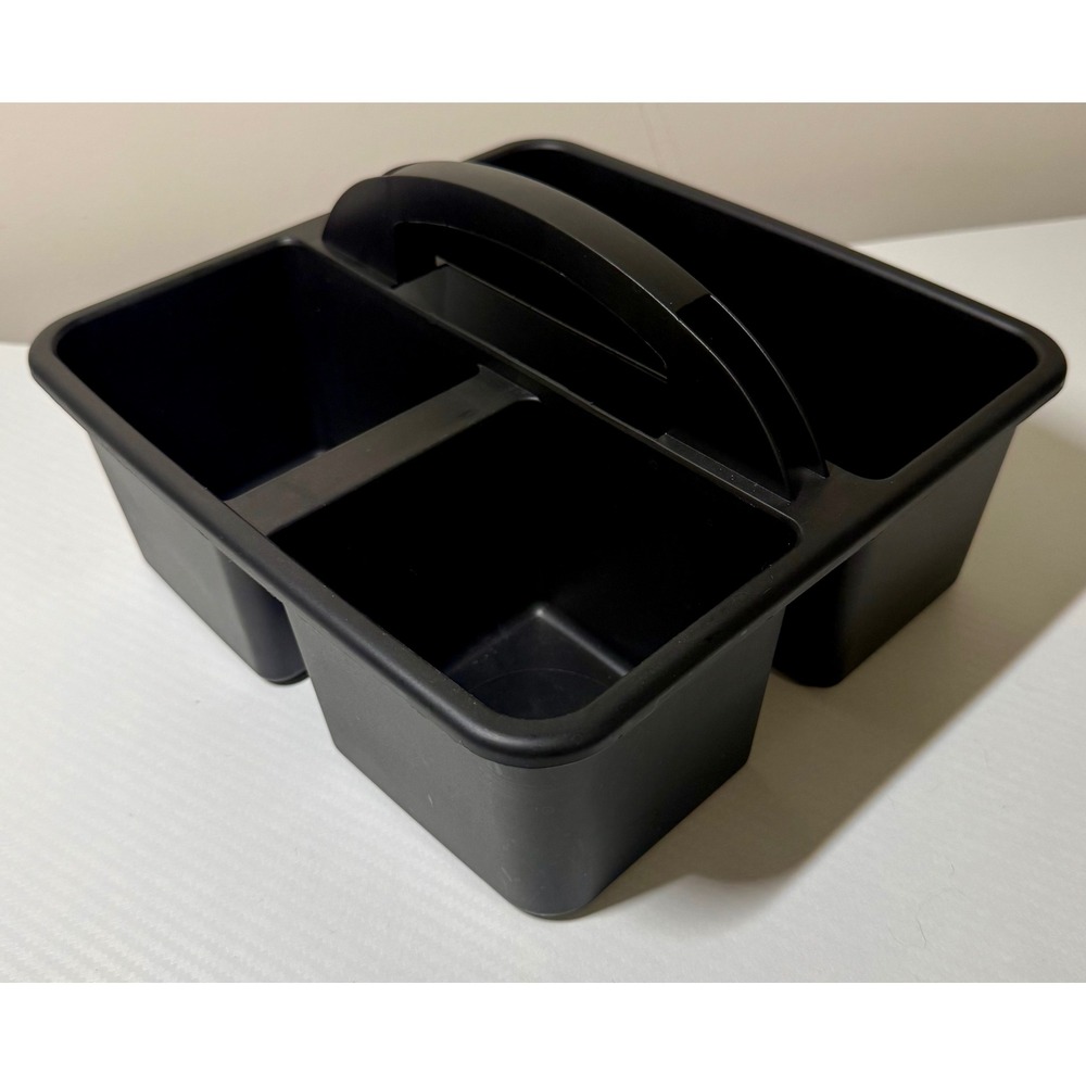 Creatology Utility Caddy Black 3-Compartment Plastic Organizer Excellent Handle